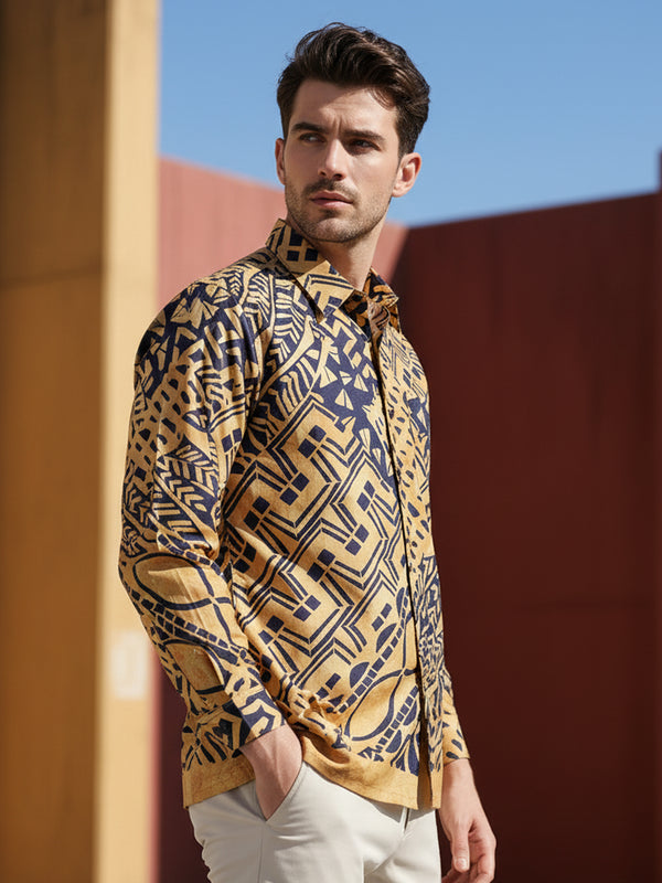 ATHIF SHIRT LONG SLEEVE (OCHRE)
